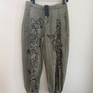 POL Artistic Green Women's Trousers